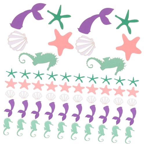 Ciieeo 100st Hawaii- -party-konfetti Partyzubehör Für Das Meer Meerestier-tischkonfetti Tischdekoration Kleine Blattdekore Party Konfetti Tolle Ornament Esstisch Kleine Blätter Papier von Ciieeo