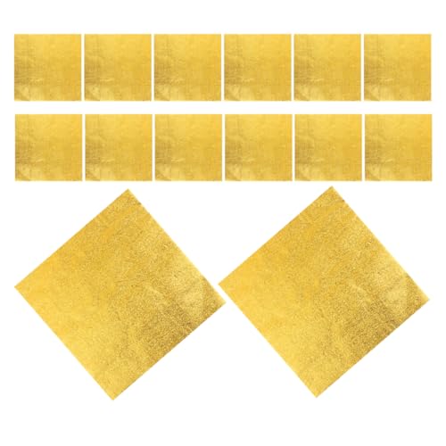 Ciieeo 100st Süßigkeitenverpackungen Blinkende Dekoration Bonbonschokolade Geprägte Schokolade Beliebtes Geschenkpapier Pu'er Tee Geschenkpapier Apfel-Geschenkpapier Aluminiumfolie Golden von Ciieeo