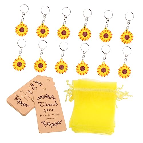 Ciieeo 12 Sätze Sonnenblumen-schlüsselanhänger Sonnenblumen-gastgeschenk Sonnenblumen-taschenanhänger Geschenkanhänger Sonnenblumenschlüssel Zubehör Für Die Sommerparty Kieselgel von Ciieeo