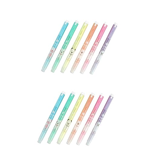 Ciieeo Cute Marker 12 Stk Textmarker Fluoreszierende Marker Fluoreszierende Stifte Student Einstellen Fluoreszenz von Ciieeo