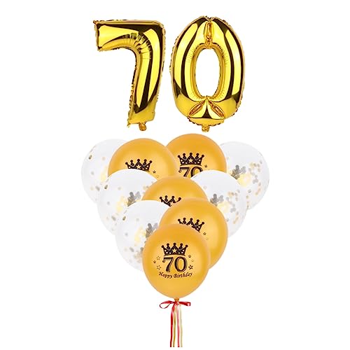 Ciieeo 12 Stück 1 Satz Latexballons Zum Geburtstag Zahlen Luftballon Ballons Bedrucken Geburtstag Luftballons Golden von Ciieeo