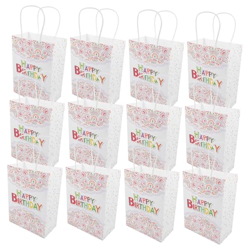 Ciieeo 12St Geschenktasche party kinderparty paper bags for pralinentüten Geburtstagsbeutel für Geschenkbehälter Geschenktüten Geschenkbeutel zum Geburtstag Papier von Ciieeo