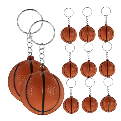 Ciieeo 12St Schlüsselanhänger personalisiere das fitzek trauzeugengeschenke Basketball-Fanartikel key fob Taschenanhänger Basketball-Partygeschenke Schlüsselringe Harz Coffee von Ciieeo