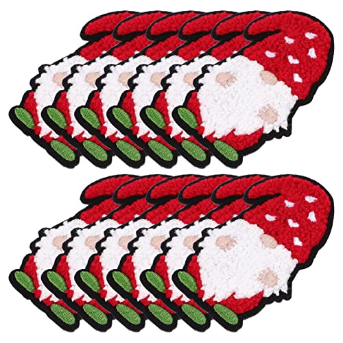 Ciieeo 12st Weihnachts-Patch-Stickerei Kleine Hutflecken Applikationen Hutflicken Selber Machen Weihnachtsmann-Patches Aufkleber Zum Nähen Von Taschen Kappen Weihnachten Mantel Polyester von Ciieeo