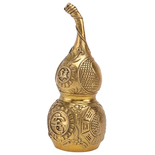 Ciieeo 1Stk Kupfer-Kürbis-Ornamente hu lu Goldendoodle- Chinesischer Kürbistee Haustier Wu Charme Kupfer Gourd Kupfer Ornament verheißungsvoller Kürbis Desktop-Ornament Messing von Ciieeo