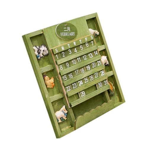 Ciieeo 1stk Weihnachtskalender Aus Holz Weihnachts-countdown-kalender Adventskalender 2021 Lichthausdekorationen Für Zu Hause Tierkreis Dekoration Christbaumschmuck Green Hölzern von Ciieeo