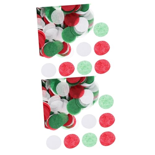 Ciieeo 2 Stück 2 Weihnachtskonfetti weihnachtliche Tischdekoration rotes Konfetti Weihnachtsbedarf weihnachtsbasteln weihnachts basteln weihnachtsdeko Weihnachtsstuff Partyzubehör Papier von Ciieeo