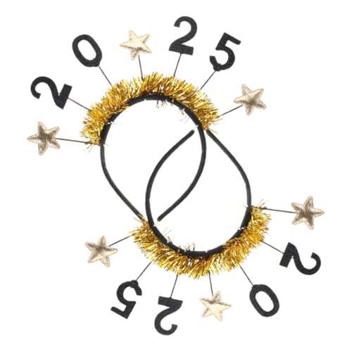 Ciieeo 2 Stück Neujahrs Stirnband Neujahrs Stirnband Bulk Accessoires Für Die Spirit Week Neujahrsparty Stirnband Partyhüte Für Erwachsene Frohes Neues Jahr Schmuck Stirnband Stoff von Ciieeo