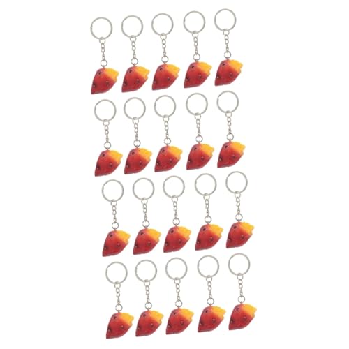 Ciieeo 20 Stk Kleine Süßkartoffel Schlüssel anhänger Taschenornamente Tomaten essen Mini-Kartoffeln Essenszauber Schlüsselanhänger party sachen Rucksack-Anhänger Taschenanhänger Legierung von Ciieeo