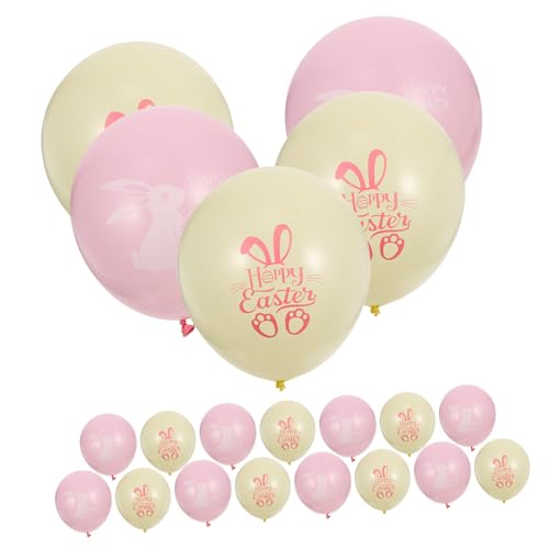 Ciieeo 20 Stück 12 Kaninchen-Latexballons osterfestkulisse Osterei-Dekorationen Hase für die Dekoration wandverkleidung wand polsterung balloons Hasen-Partyballons Latexballons bedrucken von Ciieeo