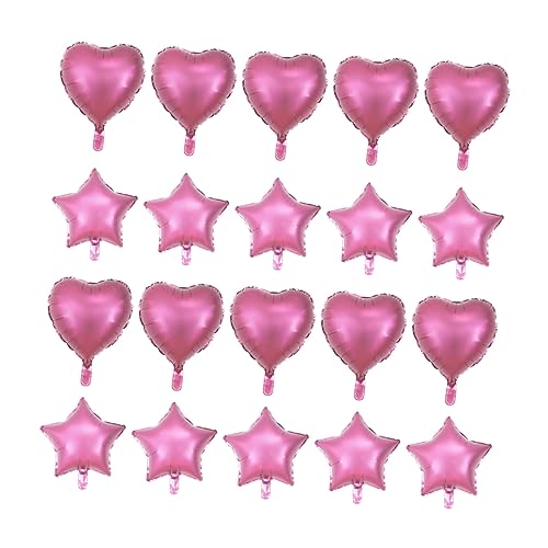 Ciieeo 20 Stück Pentagramm Ballon Ornament Folienballons Party Ballons Metallische Herz Ballons Ornament Ballons Hochzeits Ballons Hochzeits Party Ballons Ballon Füllmaschine von Ciieeo