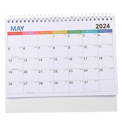 Ciieeo 2024 Papierkalender Akademischer Kalender Wandkalender Tageskalender Kalender Beachten Kleiner Tischkalender Monatskalender Deskpad-kalender Staffelei Aufstehen Schreibtisch Büro von Ciieeo