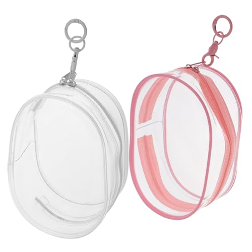 Ciieeo 2St Puppe Puppentasche Plüsch Mini-Schlüsselanhänger aus durchsichtiger Tasche Puppen Aufbewahrung Kindertasche Puppen Abbildung Fall Transparente Figuren-Präsentationstasche PVC von Ciieeo