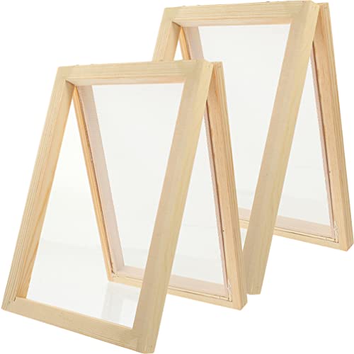 Ciieeo 2er-Set Holzrahmen zur Papierherstellung, Siebdruckrahmen für DIY-Papierbastelei, 18 x 12,5 cm, Khaki Ciieeo 2er-Set Holzrahmen zur Papierherstellung, Siebdruckrahmen für DIY-Papierbastelei, 18 x 12,5 cm, Khaki von Ciieeo