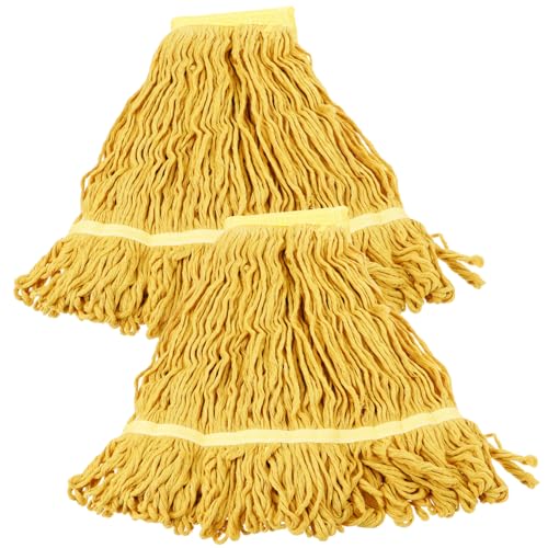 Ciieeo 2st Ersatzmoppkopf Reiniger Wischen Moppköpfe Blitz-power-mop Selbstquetschender Mini-mopp Moppgriffe Mopps Handhaben Mop Und Eimer Wischpads Mopp-nachfüllkopf Yellow Baumwollgarn von Ciieeo