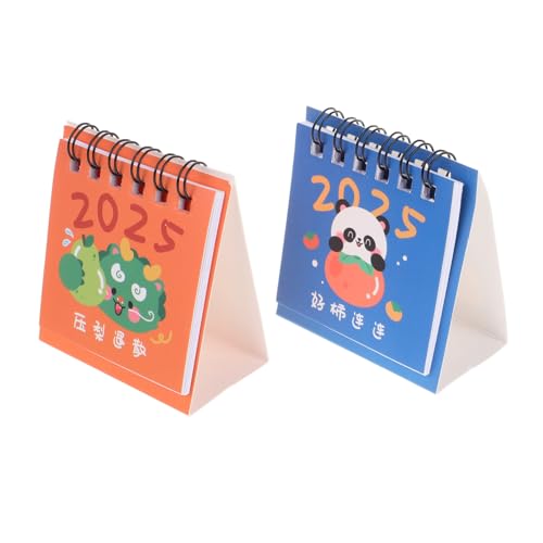 Ciieeo 2st Mini-kalender-notizblock Lustiger Kalender Trocken Abwischbarer Kalender Schreibtisch-stehkalender-flip Schreibtischorganisatoren Schreibtischdekorationen Wandkalender Papier von Ciieeo