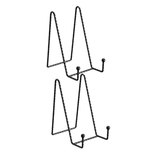 Ciieeo 2st Spitze Kleine Staffeleien Zum Ausstellen Monitorständer Gürtelständer Tablet-ständer Vertikale Clips Ständer Für Monitore Aufhänger Rahmenhalterständer Schmiedeeisen Black von Ciieeo