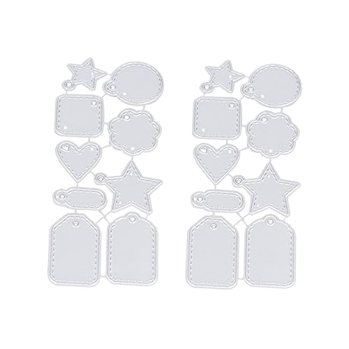 Ciieeo 2st Stanzformen Schablone Weihnachtsstanzungen Kartenherstellung Stirbt Präge-stanzformen Anhänger Vorlage Stanzschablone Schneiden Scrapbooking Stirbt Diamant Kleine Etiketten von Ciieeo