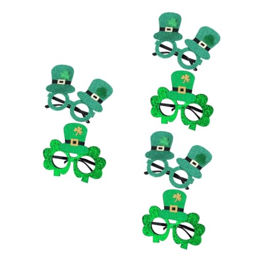 Ciieeo 3 Sätze Irische Brille Irische Party Dekoration St. Patrick's Day Karnevalsbrille Karikatur Kostüm Gläser St. Patrick's Day Party Brille Brillen Für Party Plastik 2 Stück * 3 von Ciieeo