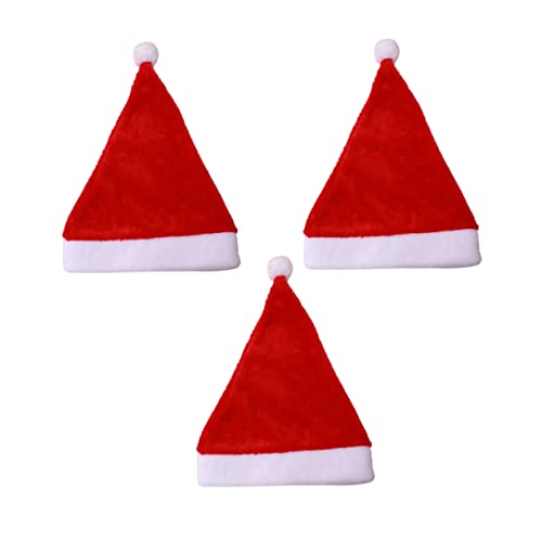 Ciieeo 3 Stk Weihnachtsmannmütze für die Party für kinder kindergeschenke weihnacjtsdeko Weihnachtsmützen für Erwachsene weihnachtliches Kostümzubehör Weihnachtsmütze für Kinder von Ciieeo