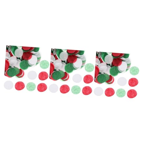 Ciieeo 3 Stück 2 Weihnachtskonfetti Weihnachtliche Tischdekoration Weihnachtsbedarf Weihnachtsmischung Konfetti Weihnachtsfeier Konfetti Rotes Konfetti Weihnachtsdeko Partygeschenk Papier von Ciieeo