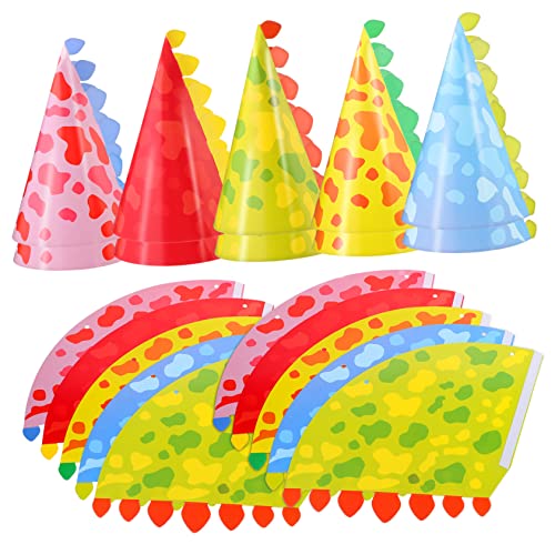 Ciieeo 30 Stück Papier Geburtstagshut Papierkegelhut Partyhüte Für Geburtstag Happy Birthday Hut Tier Geburtstagshut Bulk Hüte Geburtstagshüte Dinosaurier Geburtstagsparty von Ciieeo