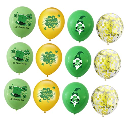 Ciieeo 30St Ballonanzug st. Patricks Day Partydekoration silberne Buchstabenballons Ballon- st patricks day dekoration ballon set st. Patrick's Day Partydeko Latexballons Emulsion von Ciieeo