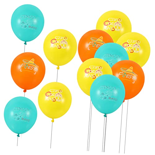 Ciieeo 30St mexikanischer Ballon Ballondekoration ballons wasserballon ballonie balloon Hintergrundballon Abschluss Ballon Cinco de Mayo Ballon-Kits Latexballon Karnevalsballon Emulsion von Ciieeo