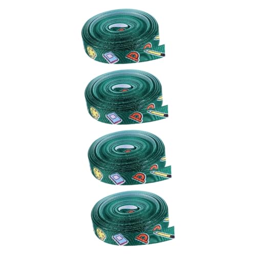 Ciieeo 4 Rollen Geschenkverpackung Mit Band Diy-bänder Haarklammerband Blumenstrauß Liefert Elegante Bänder Haarspangenband Selber Machen Zurück Zum Schulband Bandverzierungen Polyester von Ciieeo