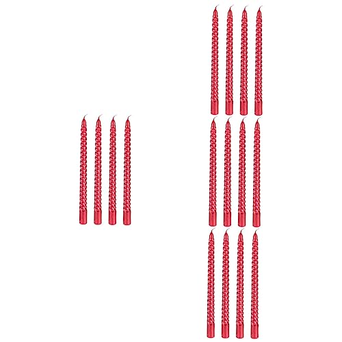 Ciieeo 4 Sätze Kerze The Christmas Candle Candlemass Candle Liner Teelichter Mittelstücke Hochzeitsdeko Hochzeitsgeschenk Foto-requisiten Valentinstag Paraffin Rot 4 Stück * 4 von Ciieeo