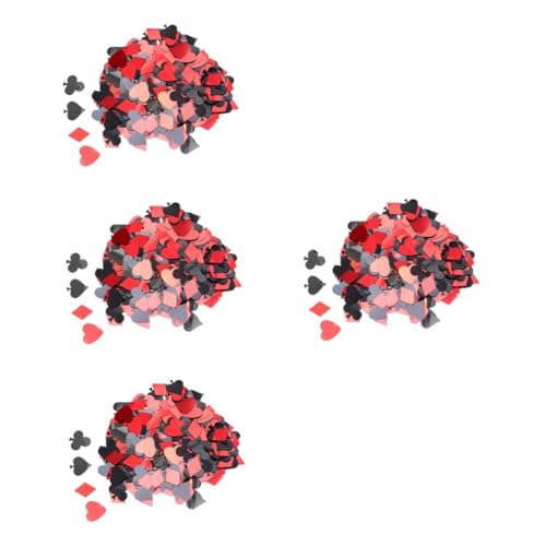 Ciieeo 4 Sätze Papiers Chnitzel Werfen Hochzeitstisch Plastik-poker-scatter Glitzerherz Konfetti Schürhaken Dekoration Hochzeit Herz Tischstreuung Tischreste Esstisch Banketttisch Harz von Ciieeo