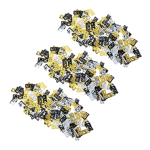 Ciieeo 4 Stück 3 Neujahrs feier Konfetti Partyschmuck Konfetti für Partydekoration Partydekorationen Grad funkeln party sachen party supplies esstisch 2023 Konfetti Tischkonfetti Papier von Ciieeo