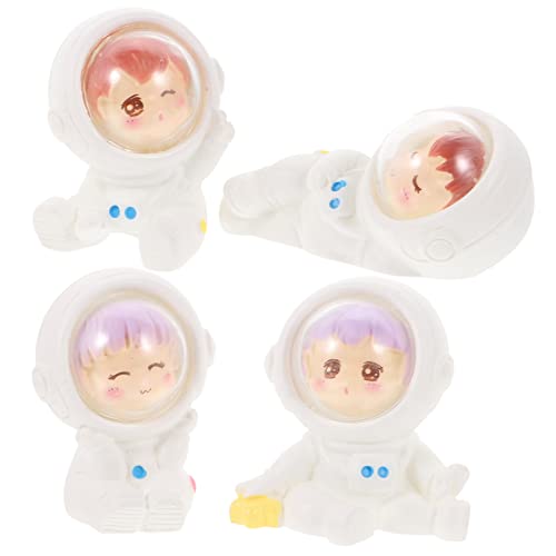 Ciieeo 4 Stück Mikrolandschaftsornament Weltraum Cupcake Topper Kinder Astronautenornament Figur Spielzeug Miniatur Astronautenspielzeug Spielzeug Spielzeug Für Kinder Mini von Ciieeo