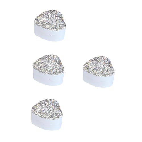 Ciieeo 4 Stück Schmuckkästchen Decke Party Gläser Behandeln Make-up-stirnband Wächter-anhänger Umschlag Cd Einmachgläser Strass-stirnband Bulk-maske Ornamente Klammer Cd Silver Plastik von Ciieeo