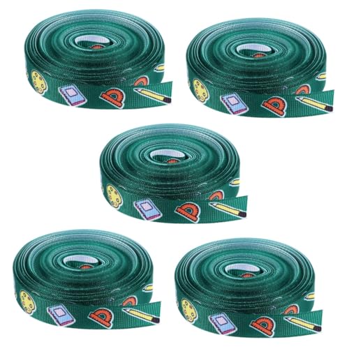 Ciieeo 5 Rollen Geschenkverpackung mit Band seidenband ribbon wrapping farbband bandfeile Schleife Geschenkbänder handwerk machen bänder Bandverzierungen Blumen Wickelband Polyester von Ciieeo