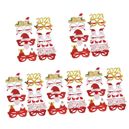 Ciieeo 5 Sätze Weihnachtsbrillengestell Lustige Brille Lichter Weihnachtsbrillenrahmen Ornamente Party Brille Für Die Weihnachtsfeier Weihnachtsbaum Dekorationen Filzstoff 6 Stück * 5 von Ciieeo