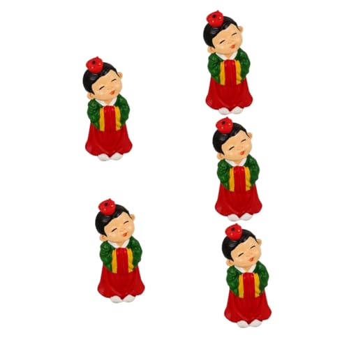 Ciieeo 5 Stück Koreanische Kleidung Puppenornamente Koreanisches Kunsthandwerk Koreanische Hanbok Puppenfigur Niedliche Koreanische Hanbok Cartoon Hanbok Puppen Koreanische von Ciieeo