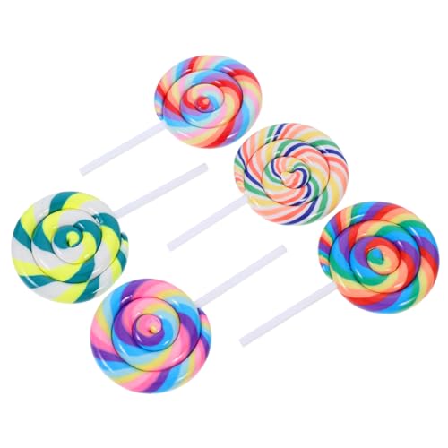 Ciieeo 5 Stück Simulierte weiche Keramiklollipop Regenbogen-Lutscher- Simulationsbonbondekor Lollipop-Hintergrunddekorationen Lollipop-Dekoration aus Ton Polymer-Ton Ciieeo 5 Stück Simulierte weiche Keramiklollipop Regenbogen-Lutscher- Simulationsbonbondekor Lollipop-Hintergrunddekorationen Lollipop-Dekoration aus Ton Polymer-Ton von Ciieeo