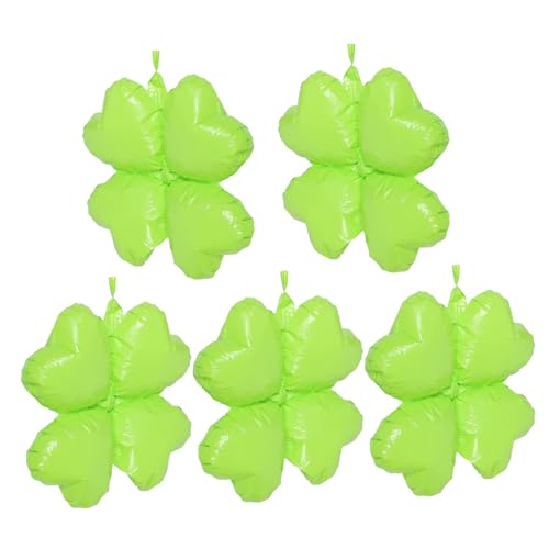 Ciieeo 5 Stück Vierblättrige Ballonballons St Patrick'S Day Ballon Kreativer Ballon Cartoon Dekoration Festival Ballon St Patrick'S Day St Patrick'S Day Pe Grün von Ciieeo