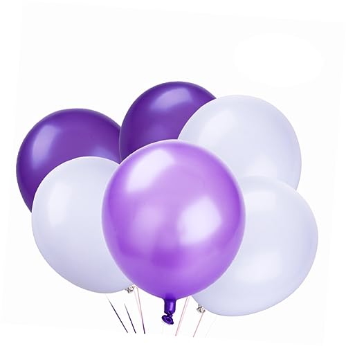 Ciieeo 50 Stück 12 Partyballon Luftballons Partydekoration Herz-latexballon Kind Kartenkopf Tier Violett von Ciieeo