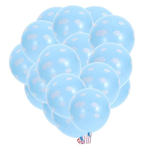 Ciieeo 50 Stück 12 Partyzubehör Luftballons Partyballons Himmel Partydekorationen Metallballons Wolkenballons Druckballons Wolkenballons Wolkenspielzeug Wolke Matte Ballons Blau von Ciieeo