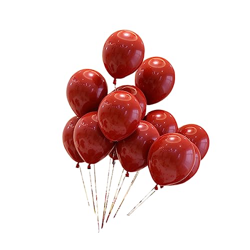 Ciieeo 50 Stück Hochzeitshaus Ballon Hochzeitsballons Geburtstag Luftballons kreative Luftballons Brautballons Folienballons deckenverkleidung hochzeitsbingo Partyballons Ballon-Latex rot von Ciieeo