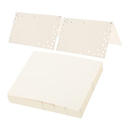 Ciieeo 50 Stück Sitzplatzkarte leere grußkarten Platzkarten für den Tisch Festzelt Partyteller hochzeitsdeko wedding decoration leere Karten multifunktionale Platzkarten Papier Silver von Ciieeo