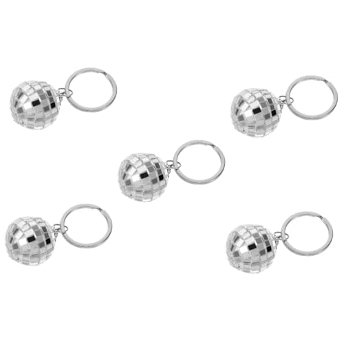 Ciieeo 5St Disco-Linsenkugel-Schlüsselanhänger hängender Schlüsselanhänger süße Schlüsselanhänger pendant charms schlüsselkette tragbare Schlüsselanhängerverzierung DIY liefert von Ciieeo