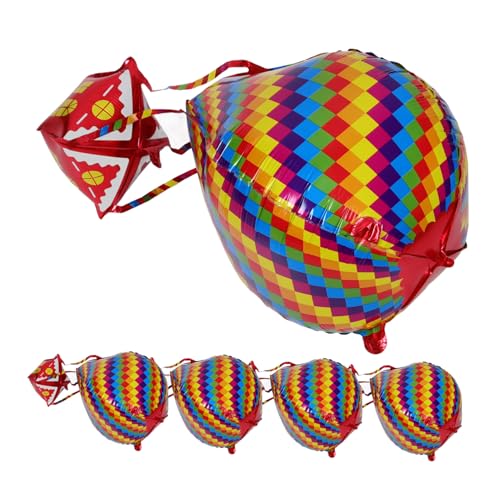 Ciieeo 5st Heißluftballon Dekoration Brautduschenballon Heißluftballon-dekor Ballon Zur Eröffnung Des Einkaufszentrums Regenbogen-heliumballon Weltraumballon Partyballon Aluminiumfolie von Ciieeo