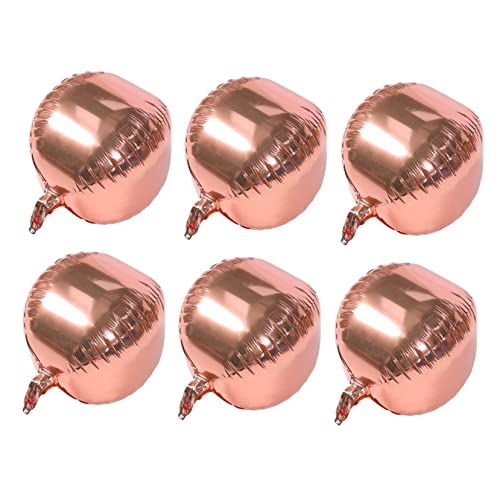 Ciieeo 6St Folienballons hochzeitsdeko evengers wasserballons Hochzeitsballons Luftballons für Geburtstagsfeiern Partyballons roségoldener Ballon für Girlande Aluminiumfolie Rose Gold von Ciieeo