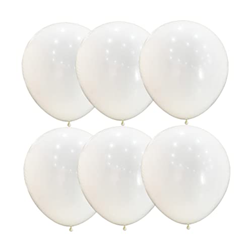 Ciieeo 6St Latexballons weihnachtliche Konfettiballons Luftballons für Geburtstagsfeiern Folienballons dekoration weihnachten weihnchtsdeko Partyballons Luftballons zum Geburtstag Weiß von Ciieeo