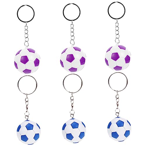 Ciieeo 6St Schlüsselanhänger zum Aufhängen chaps kinder genschenkideen keyring Charme-Schlüsselanhänger Schlüsselanhänger dekor Fußball-Schlüsselanhänger Schlüsselanhänger- Metall von Ciieeo