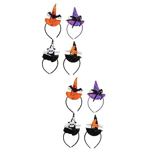 Ciieeo 8 Stk Hexenhut Stirnband Halloween Kopfbedeckung Halloween-Haarreifen halloween haarreifen halloween haarschmuck Halloween-Hexen-Haarreifen Cosplay-Stirnbänder Tuch von Ciieeo