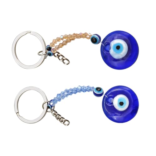 Ciieeo 8 Stk Schlüsselanhänger Mit Blauen Augen Schlüsselanhänger Des Bösen Blicks Schlüsselanhänger Blauer Böser Blick Schlüsselanhänger Taschenanhänger Auto Schlüssel Halter Glas von Ciieeo